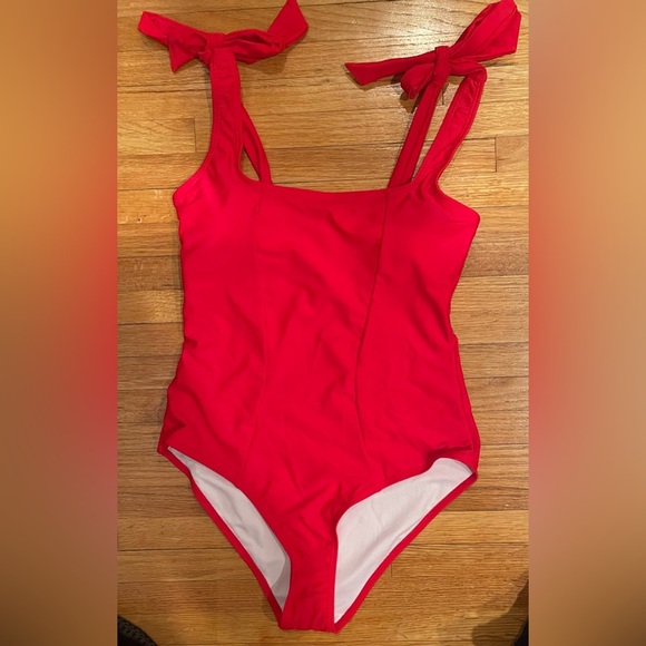 Aimage S Vibrant Red One-Piece Swimsuit - Picture 1 of 4